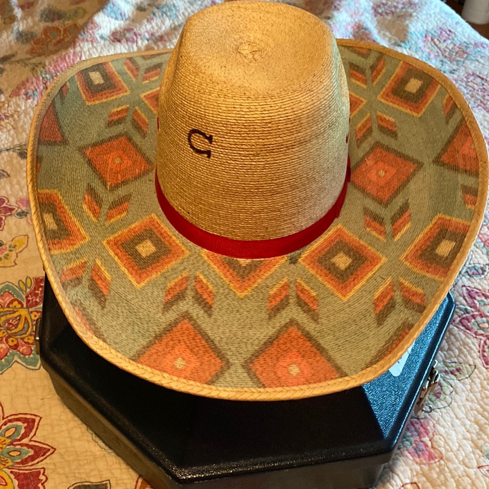 Charlie 1 horse printed palm leaf cowgirl hat